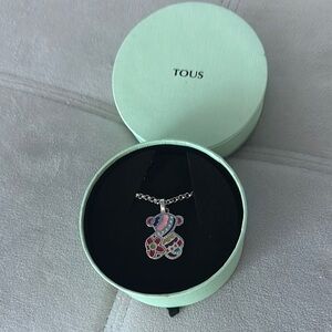 TOUS Multicolor Bear Pendant Necklace